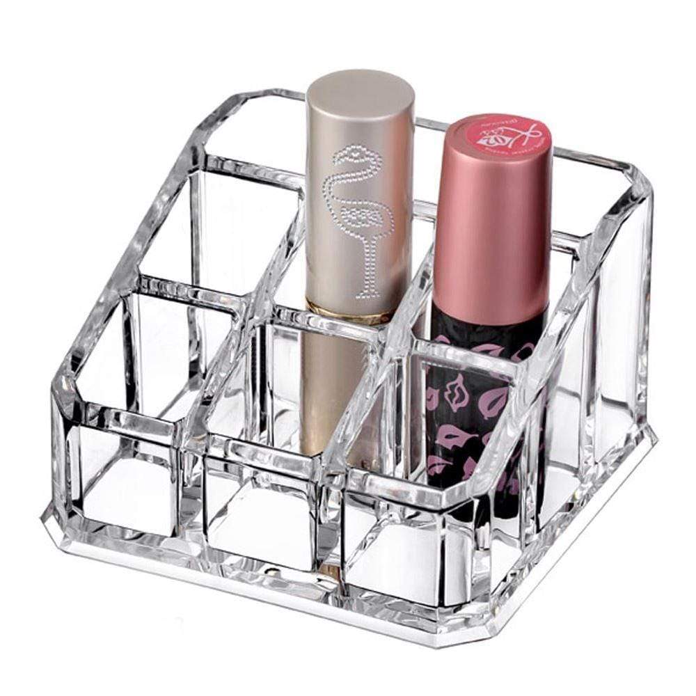 Clear Acrylic Beauty Cosmetic Organiser Makeup Lipstick Brush Display Box Case