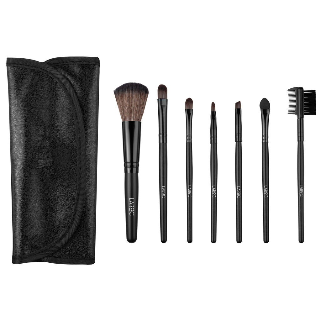 Essentials Makeup Brush Set, Black - 7 Pieces